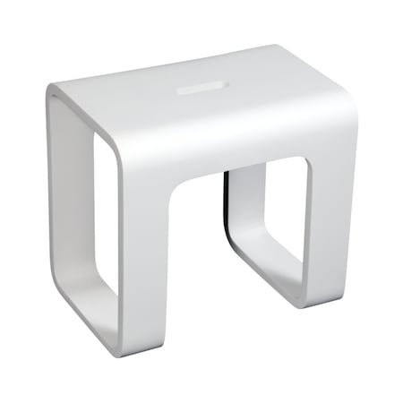 Kingston Brass Shower Seats 16.94 L, Solid Surface White Stone, Matte White KBSSA171416